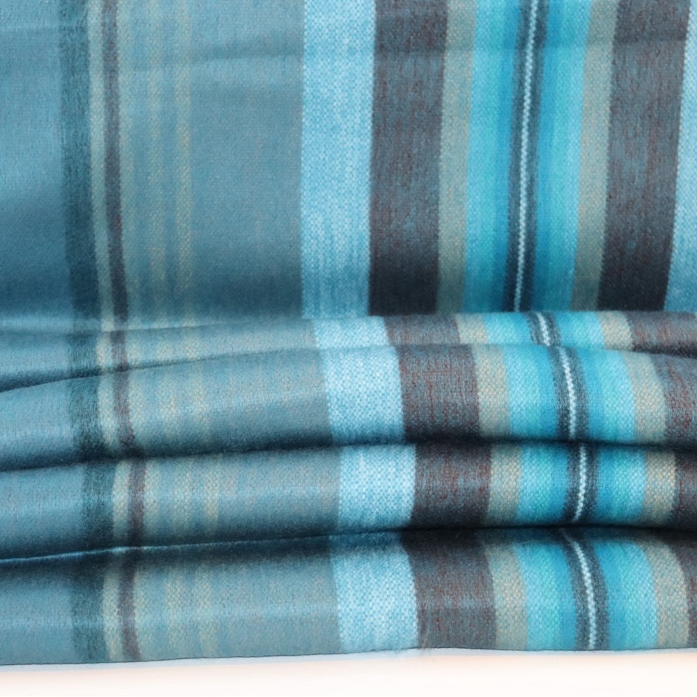 Luxury Alpaca Wool Blanket Striped Blanket